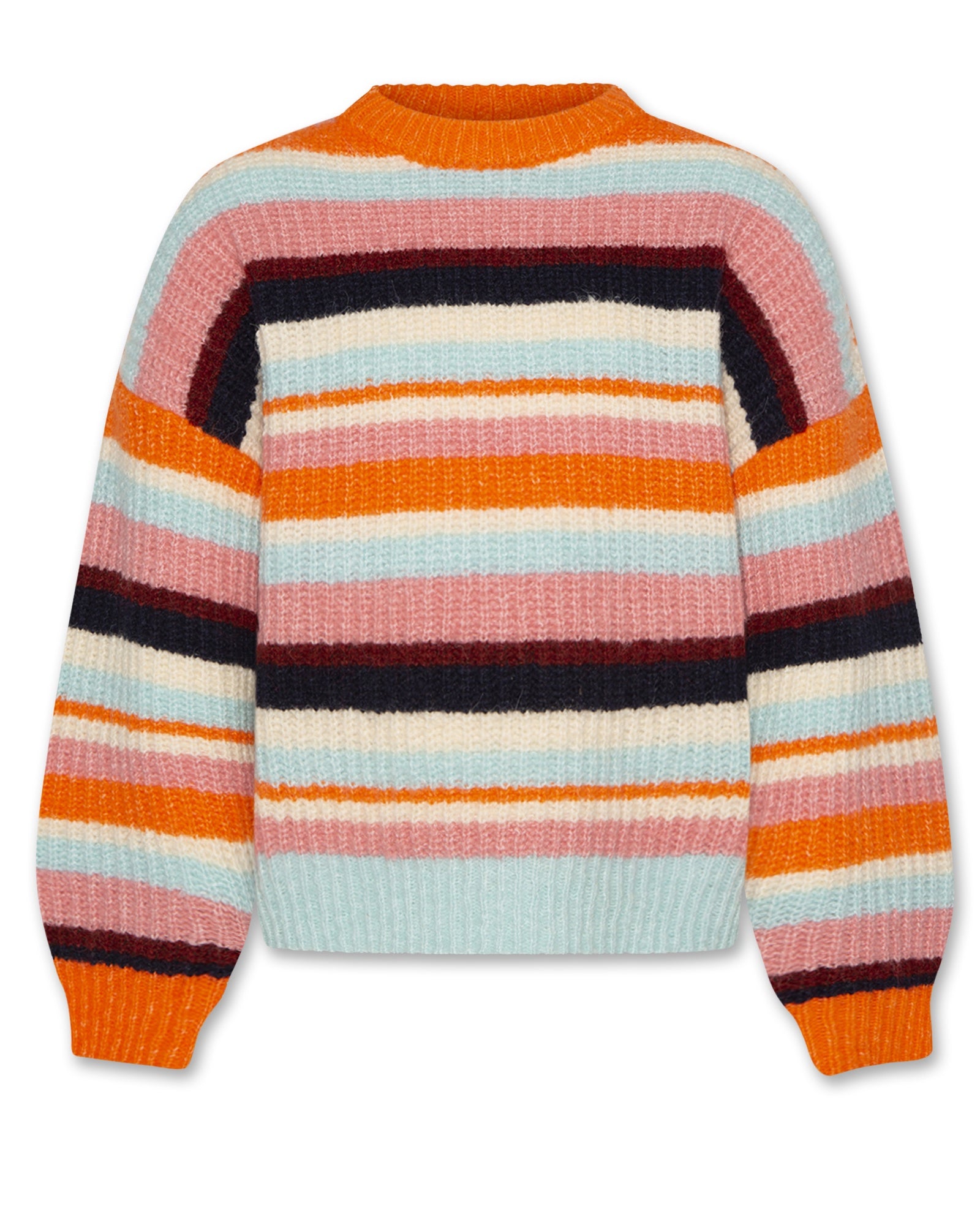 Wanda C-Neck Striped Nero