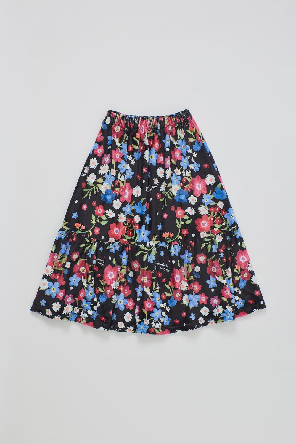 Florecitas Velvet Skirt Black