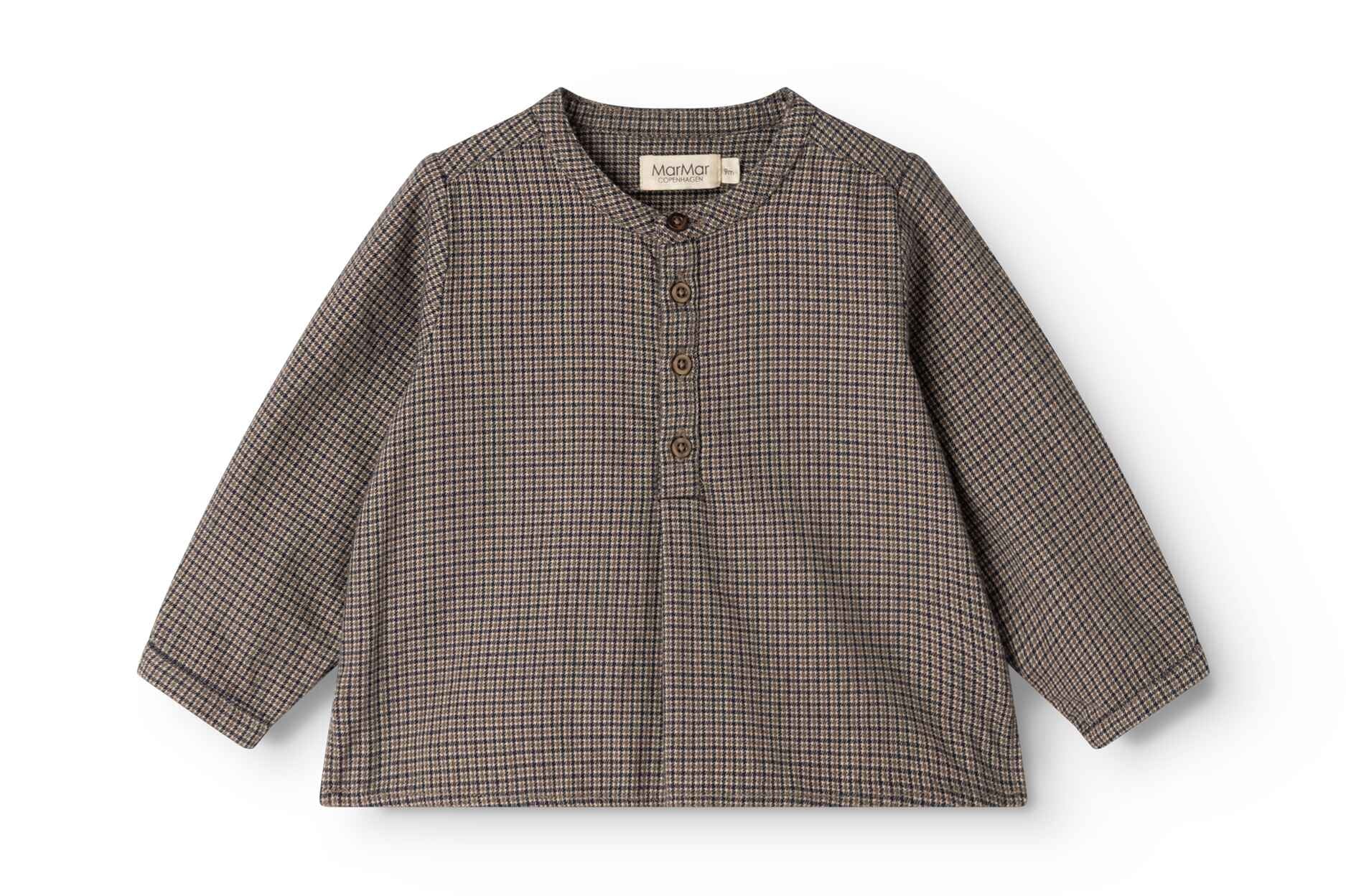 Houndstooth Check Totoro Baby Shirt