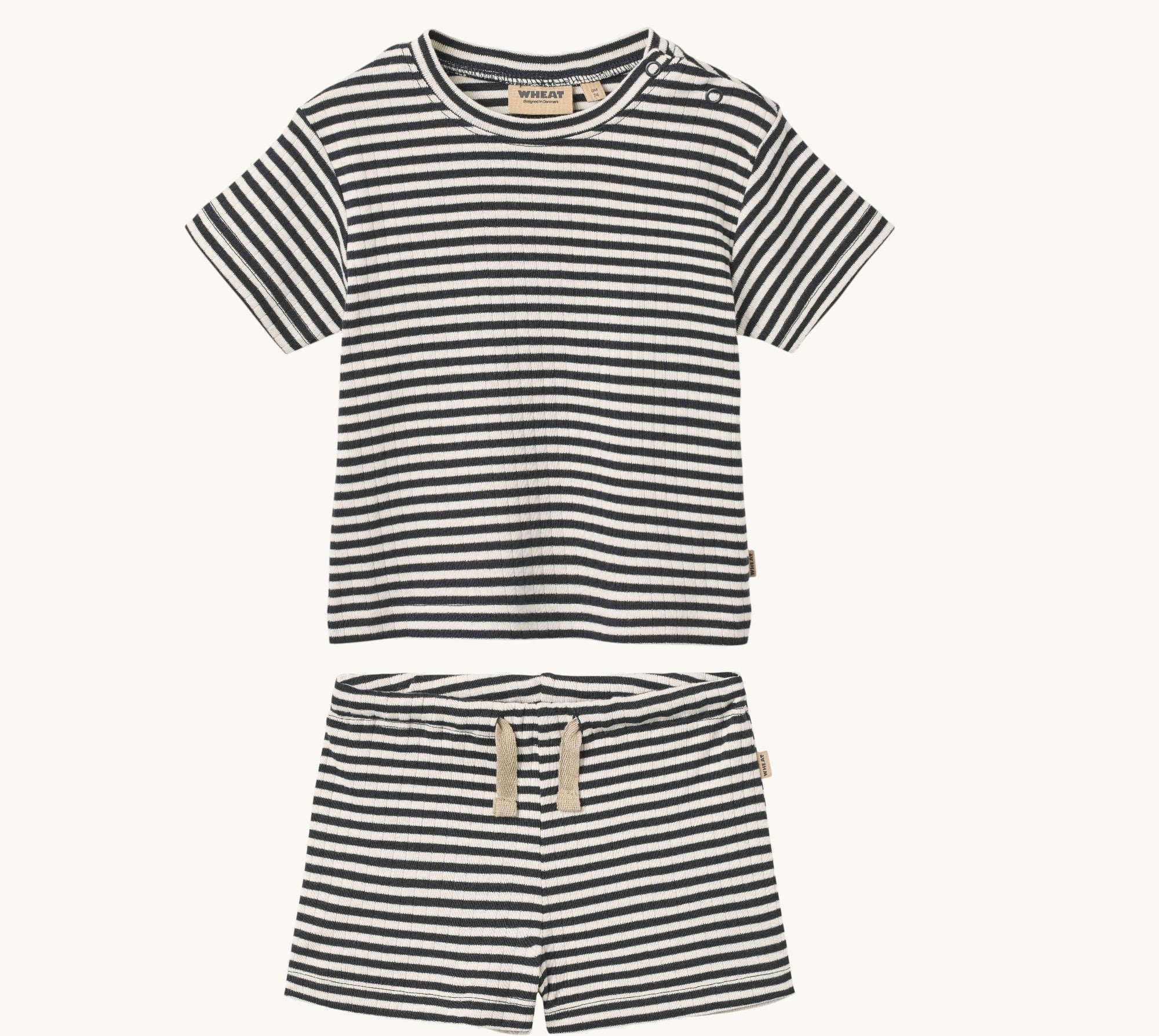 Fabian Navy Rib Stripe Set