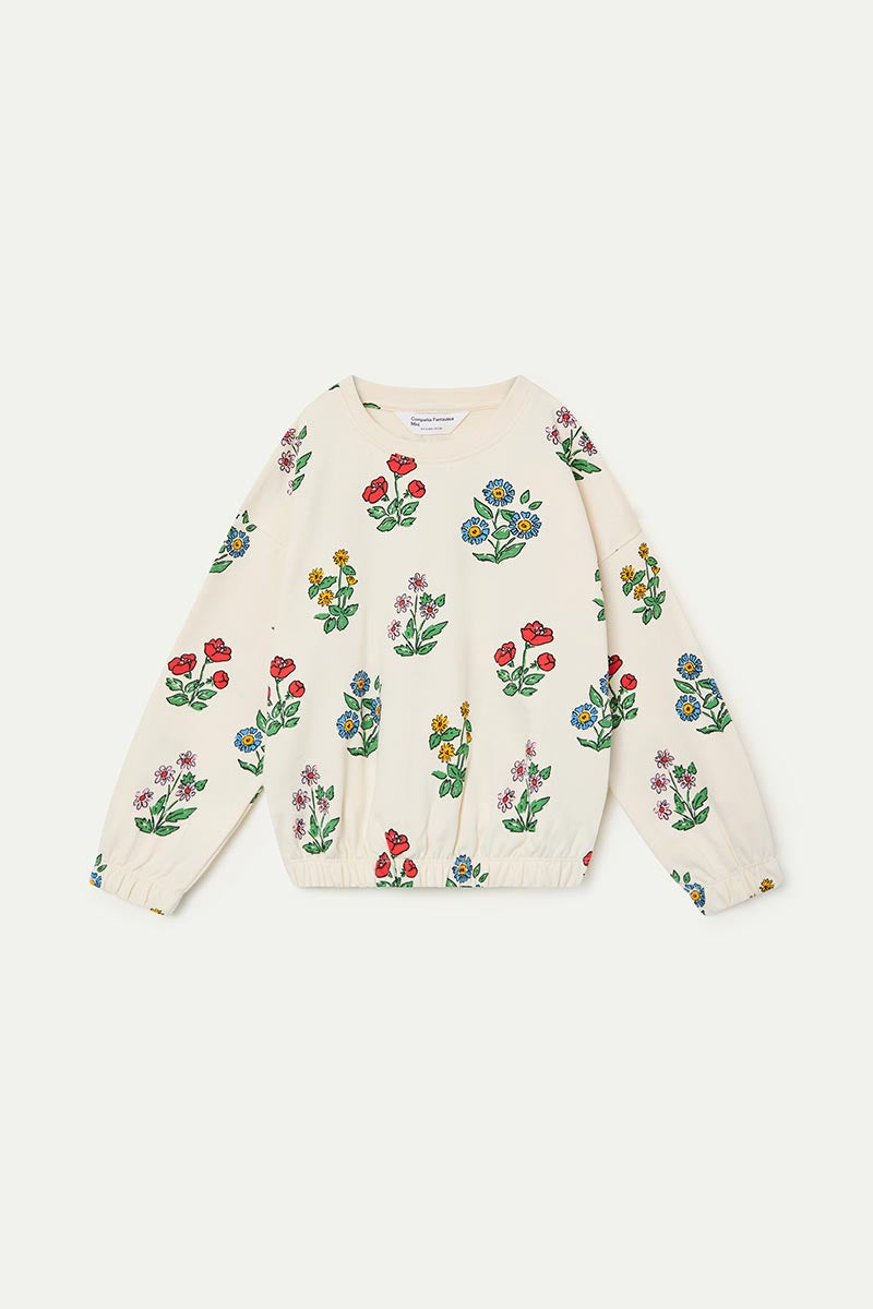 42418 Off White/Multi Floral Sweatshirt