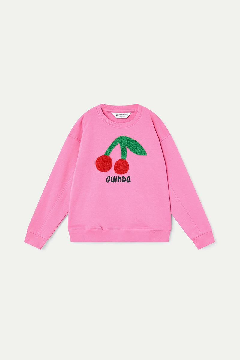 42432 Pink Sweatshirt W/Cherry Design