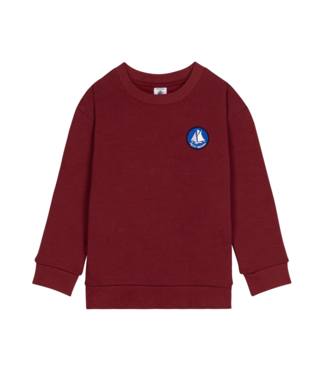 Burgundy Boy Sweatshirt W/Boat Graphic