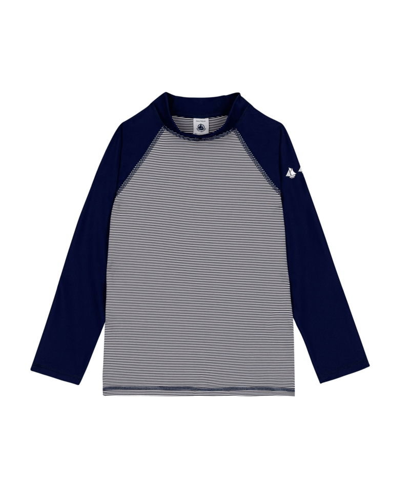 A0FJP Navy White Stripe Rashguard