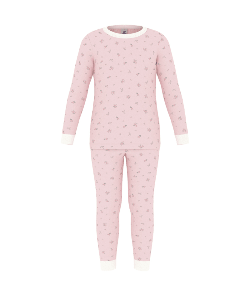 A0FP9 Pink Floral Pajamas