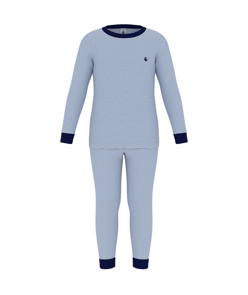 A0FPJ Blue White Stripe Pajamas