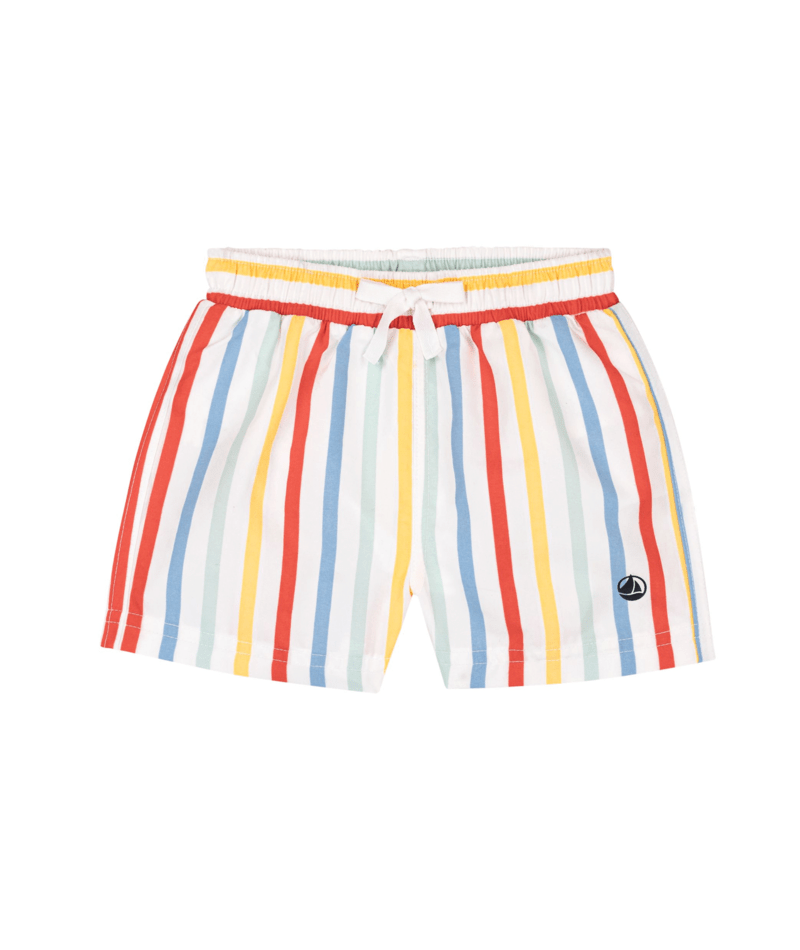 A0FSN White Multi Stripe Swim Shorts