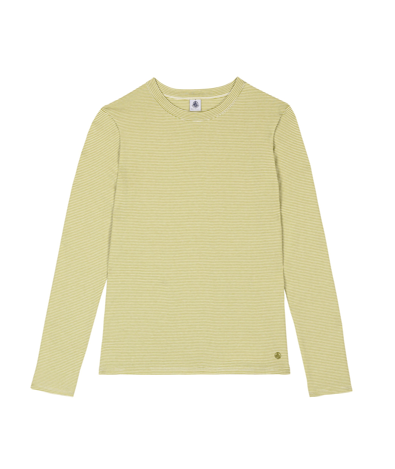 A0G0R Green White Crew Neck Stripe Tee