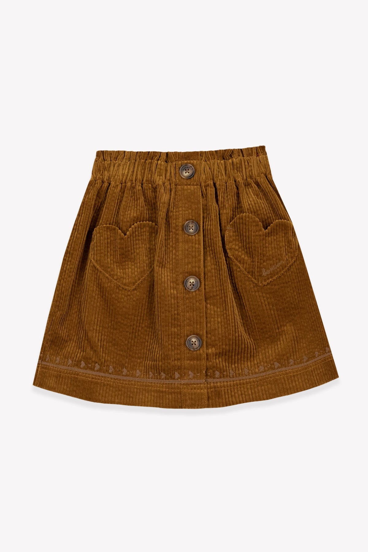 BD27022 Nutts Corduroy Skirt With Heart Pockets