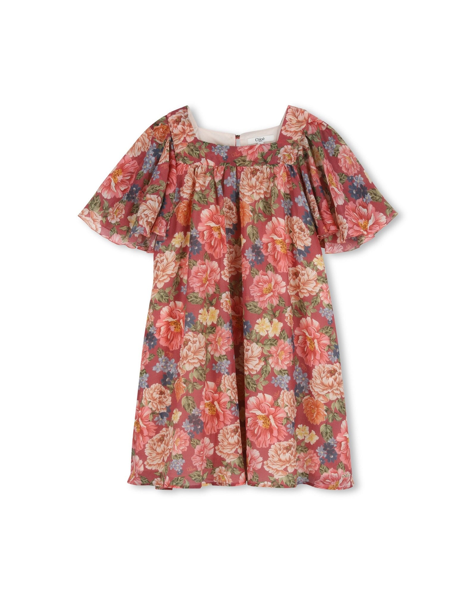 C20807 Garnet Rose Printed Dress