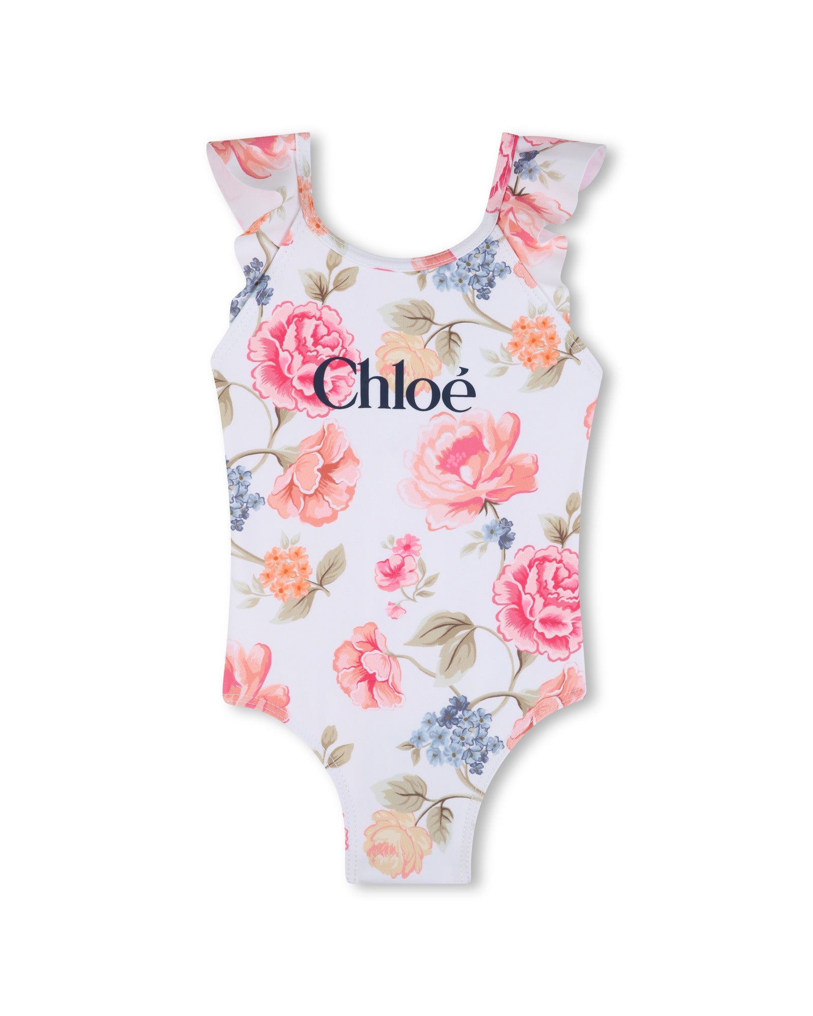 C20915 Pink Floral Printed One-piece Swimsuit
