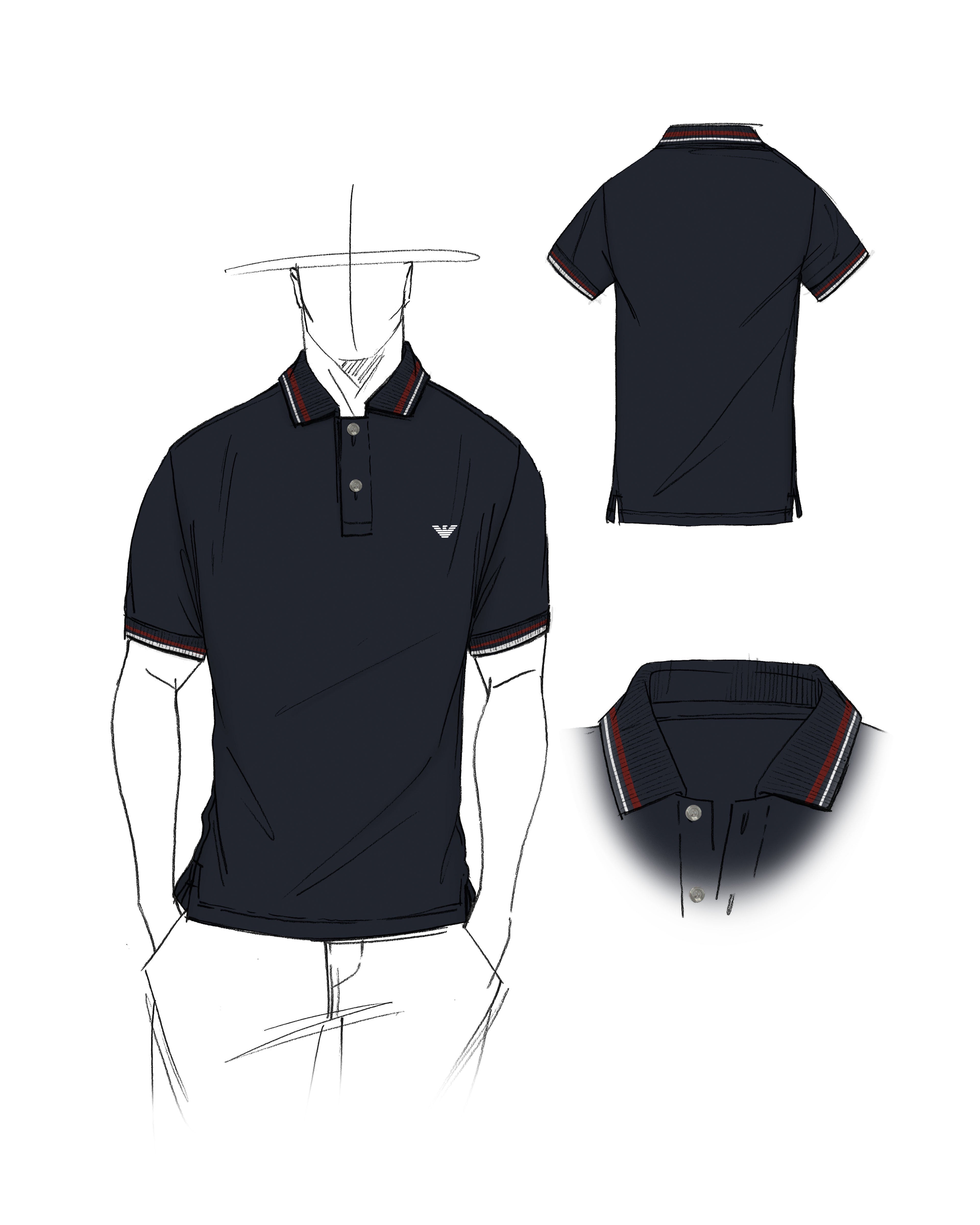 AF20390 Navy Essential Polo Shirt