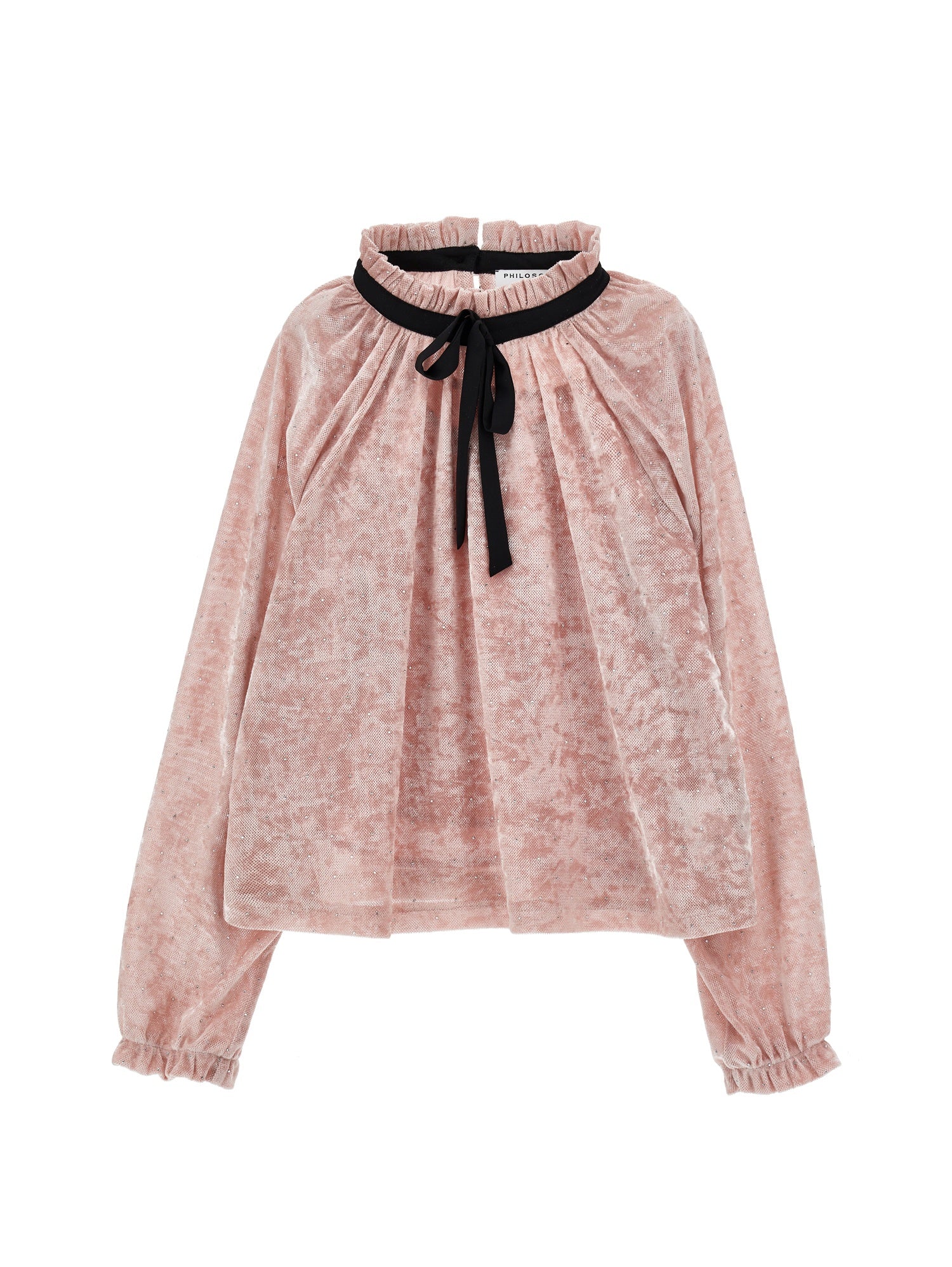 I1H303 Rosa Velvet Top W/Allover Strass