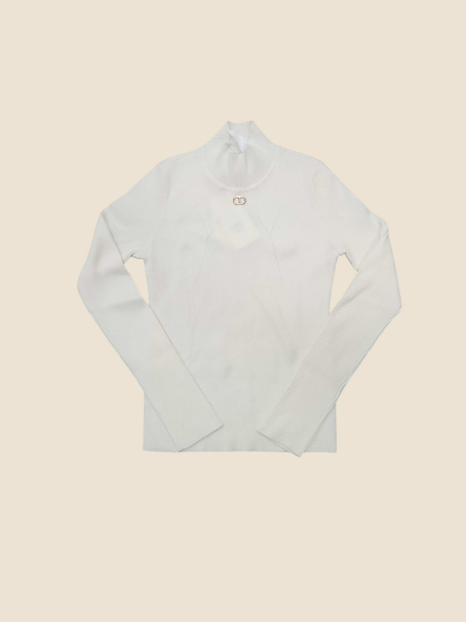 Off White Knitted Turtleneck