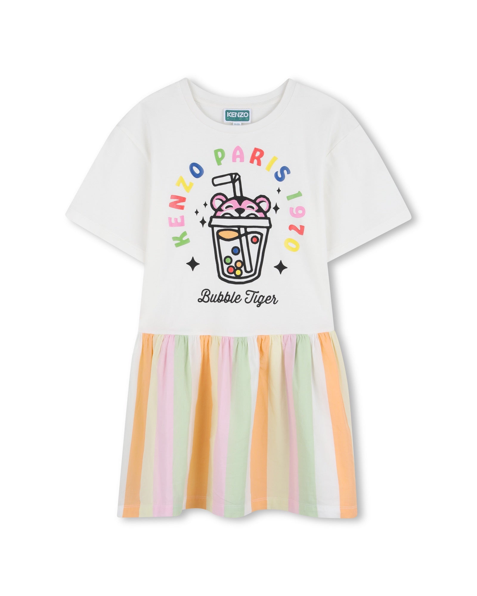 K61782 Pink Off White Dress