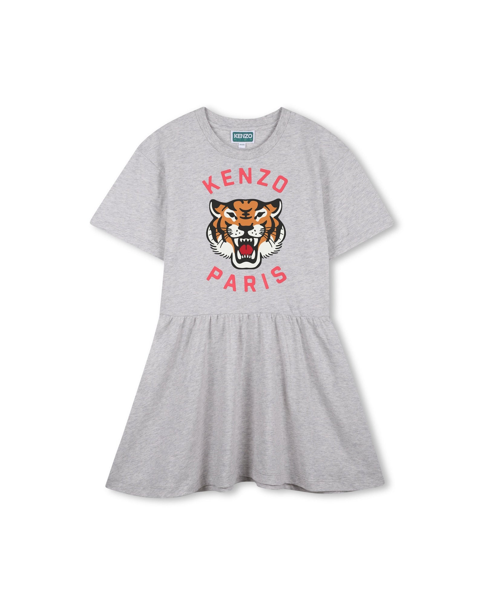 K61792 Heather Gray Gathered Waist Dress