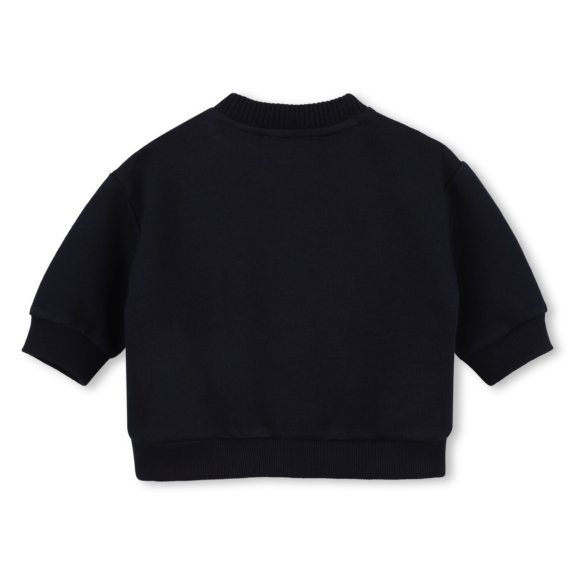 K62134 Navy Sweatshirt Tiger Print On Shoulder