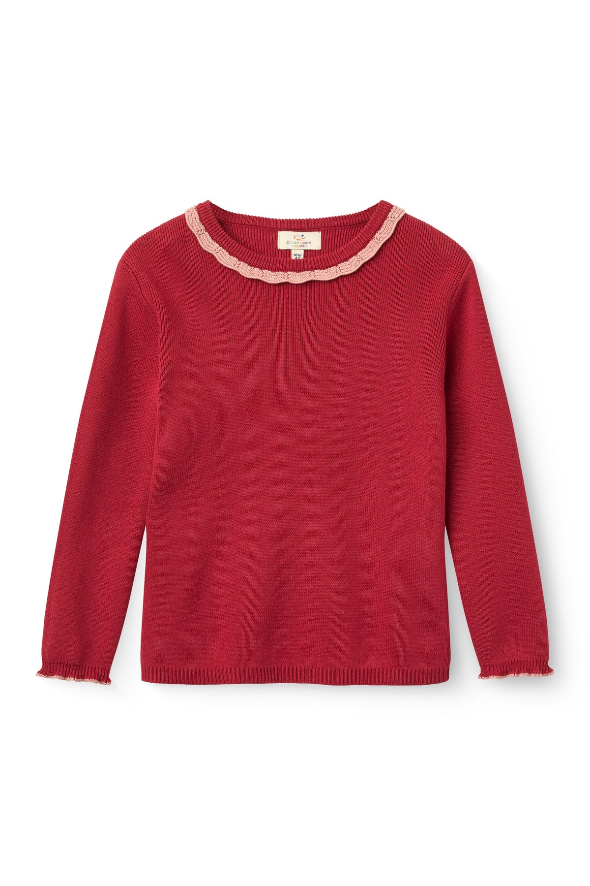 Blouse with Deco Neck Red and Skirt