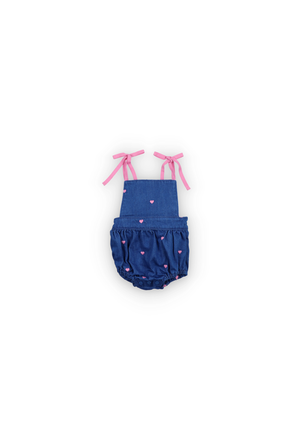 Lys Baby Romper Hearts Light Denim