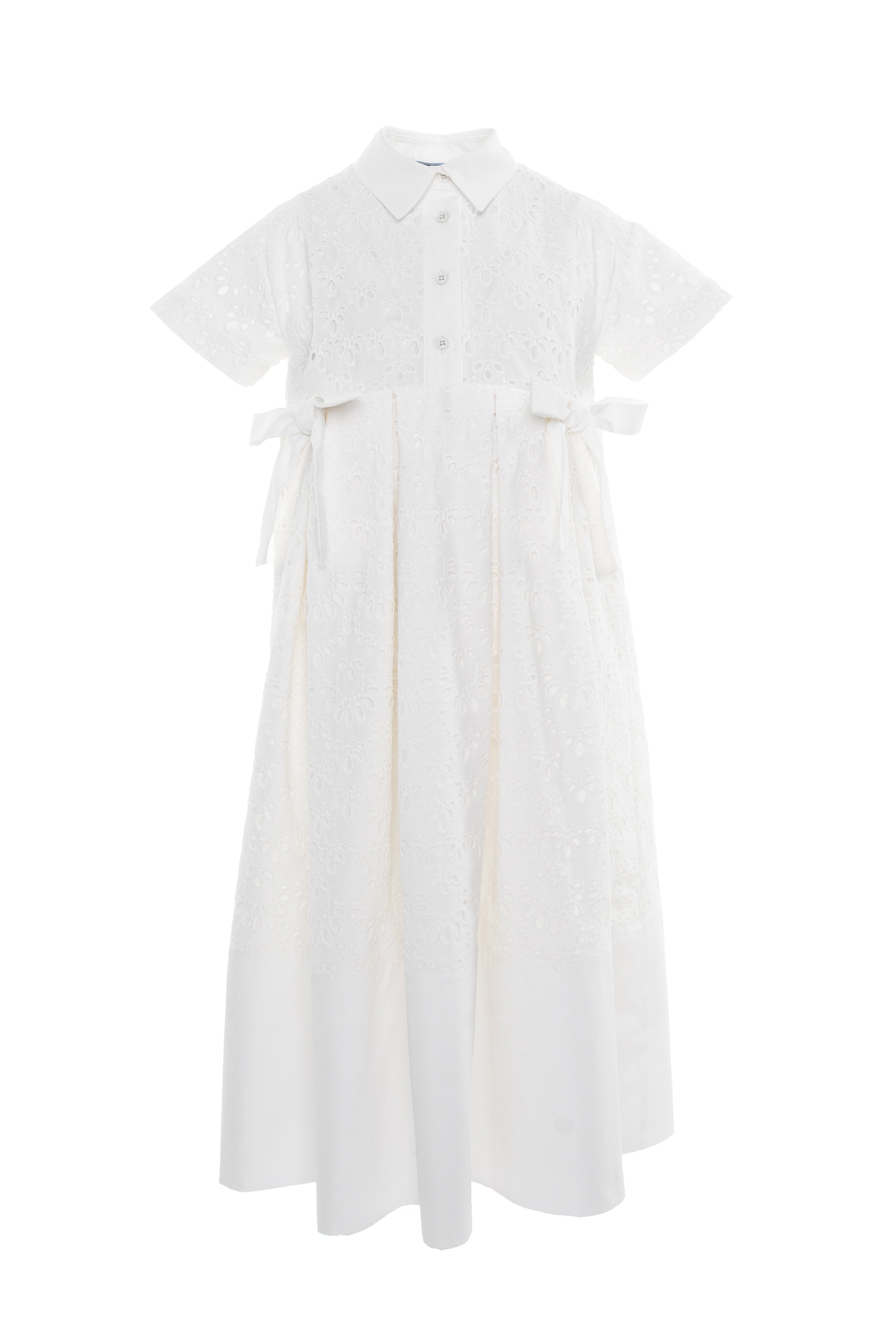 Cream Sangallo Maxi Dress