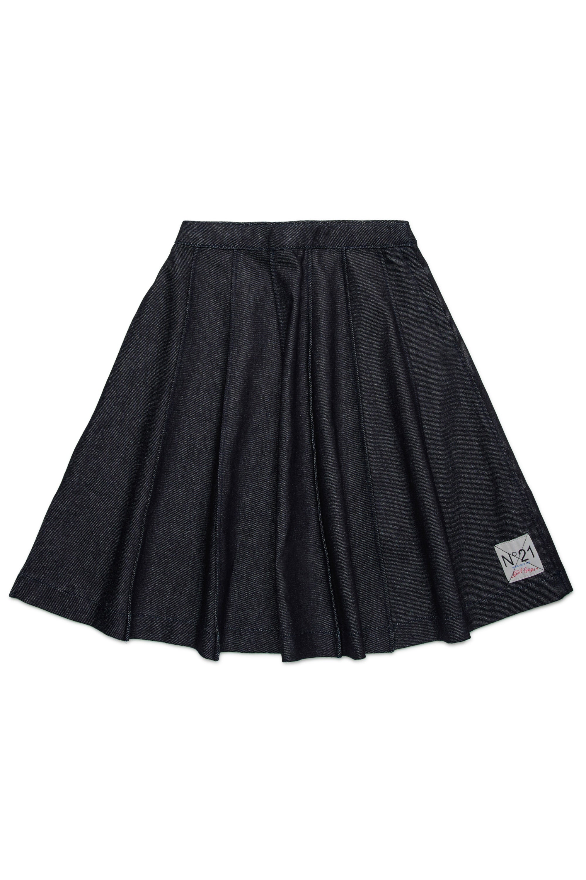 N21G94F Black Denim Skirt