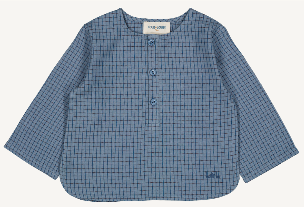 Shirt Once Twill Check Blue