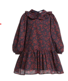 Cotton Dress Cara Aubergine Purple