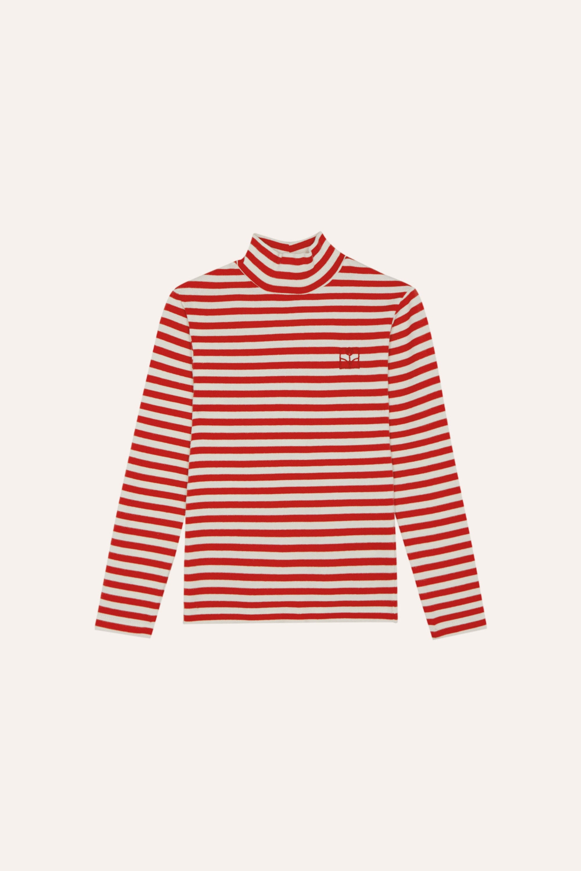 Red Stripes Turtle Neck Tshirt