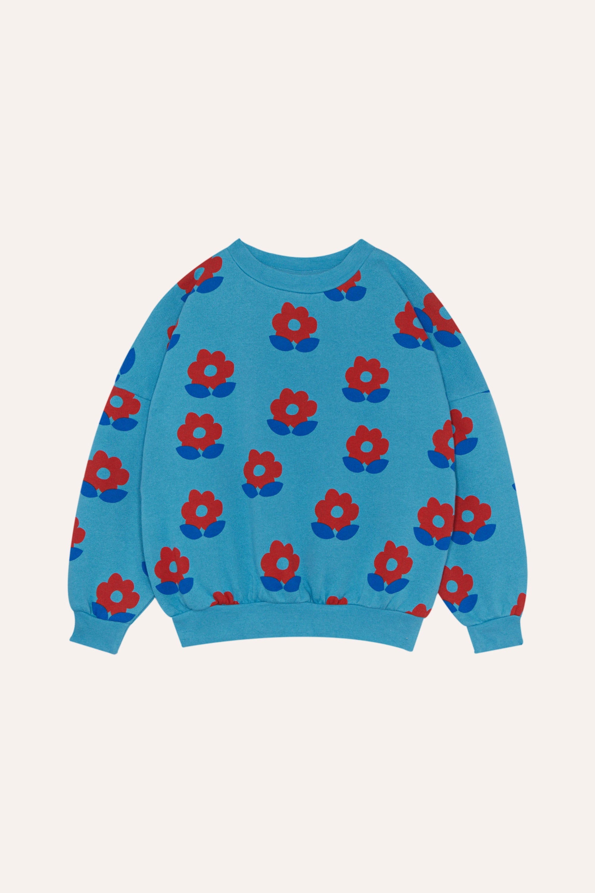 Big Flowers Blue Sweatshirt