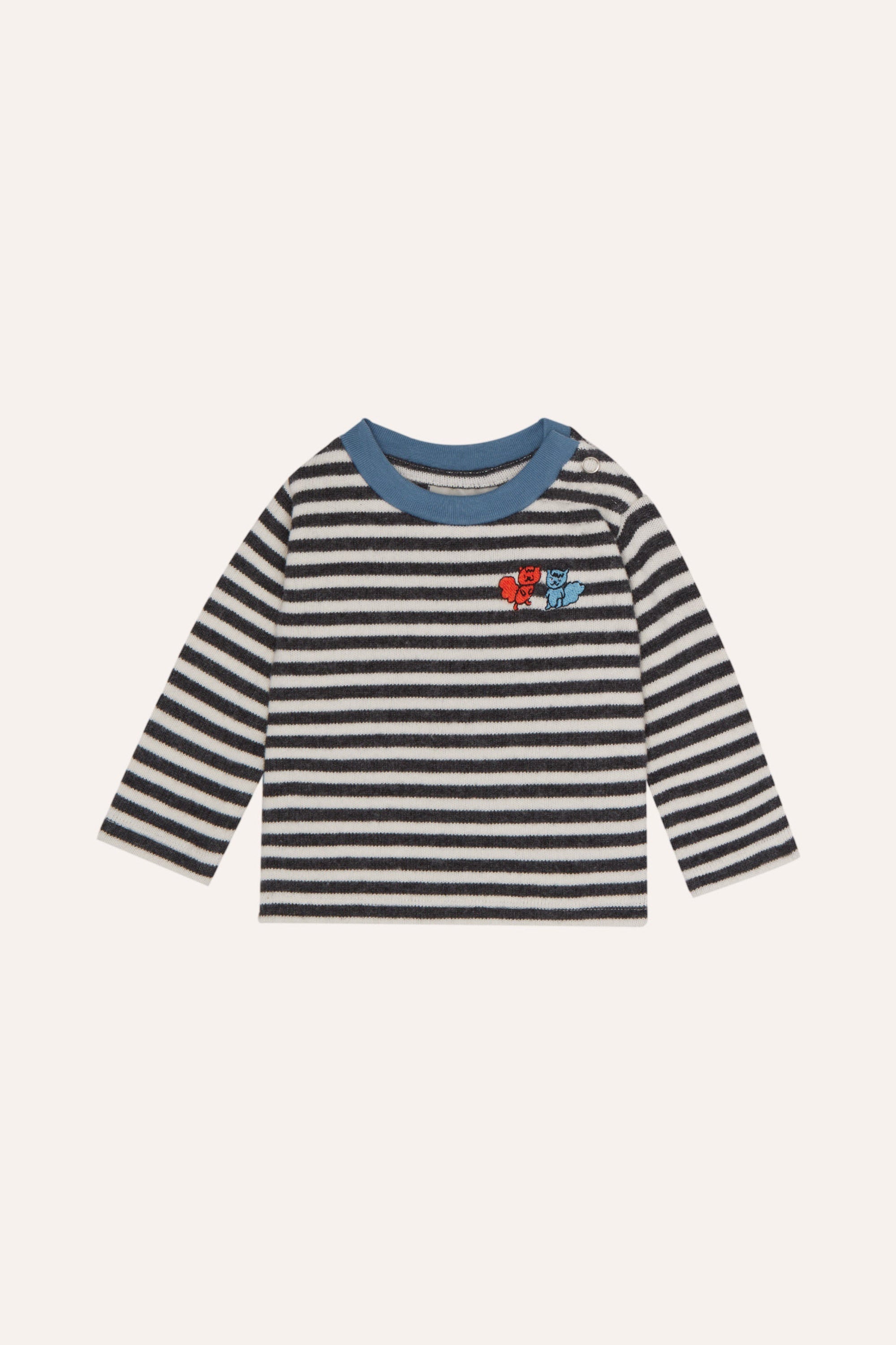 Bicolor Stripes Baby Tshirt Navy