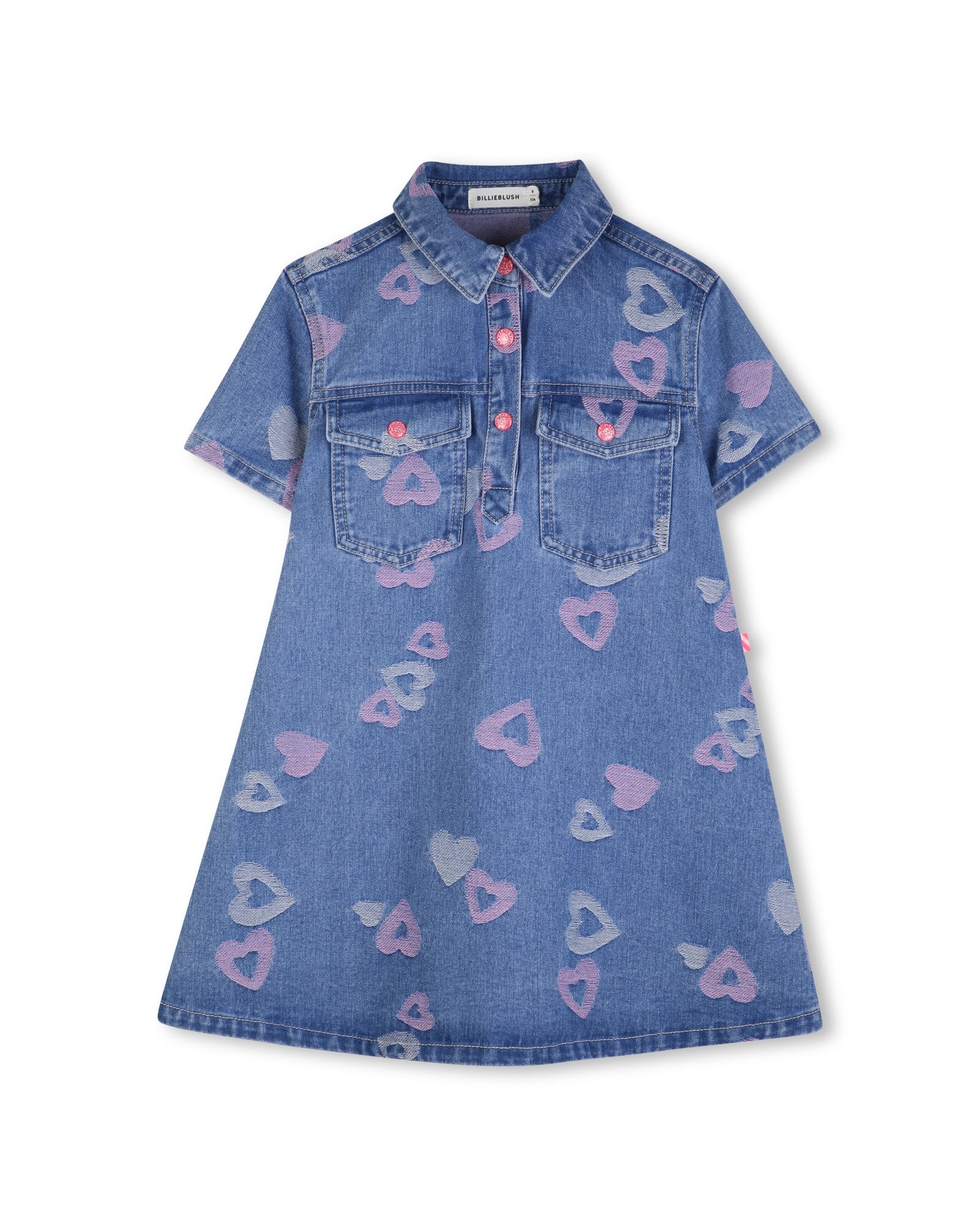 U21817 Denim Heart Print Dress