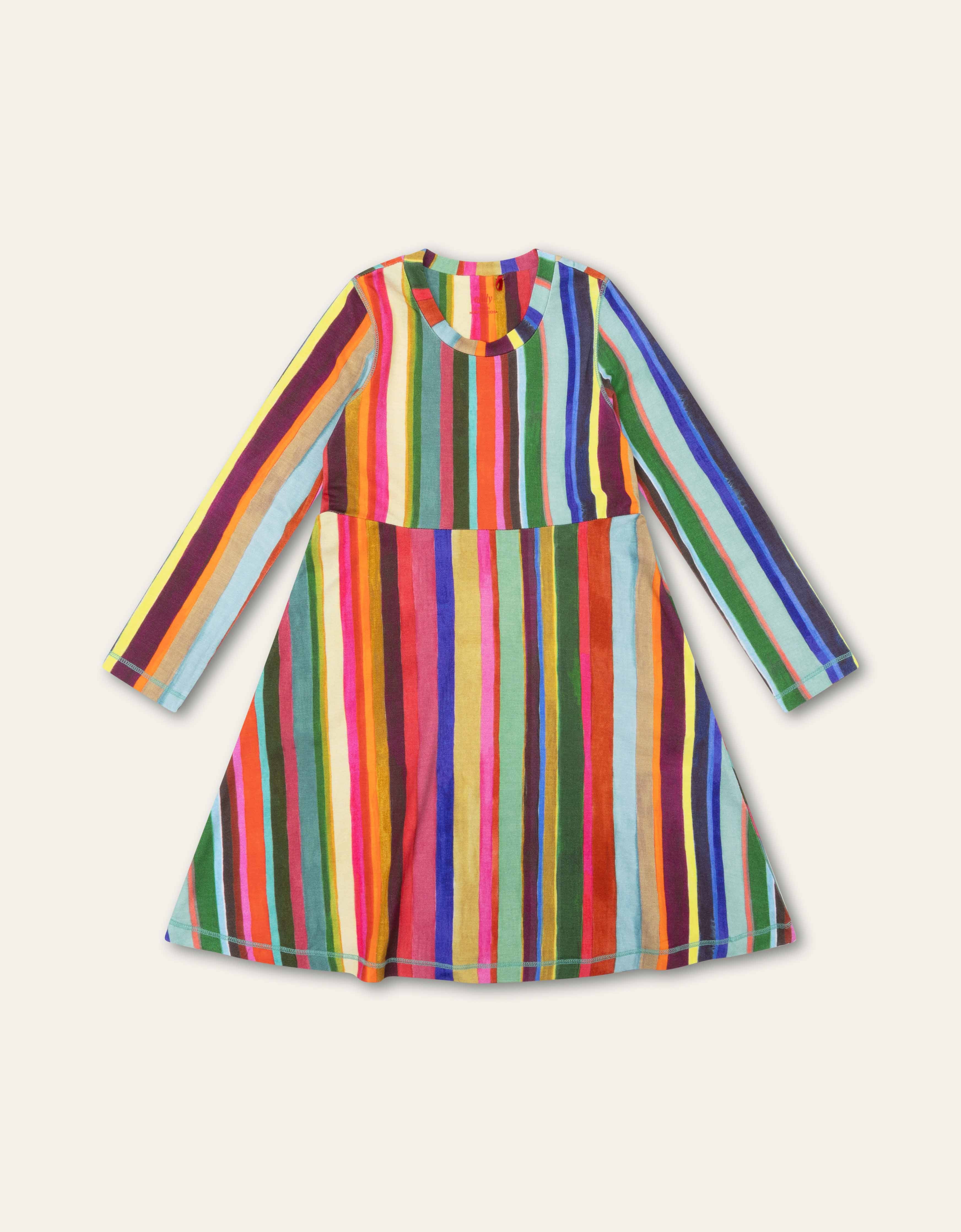 Derby Long Sleeve Striped Dress