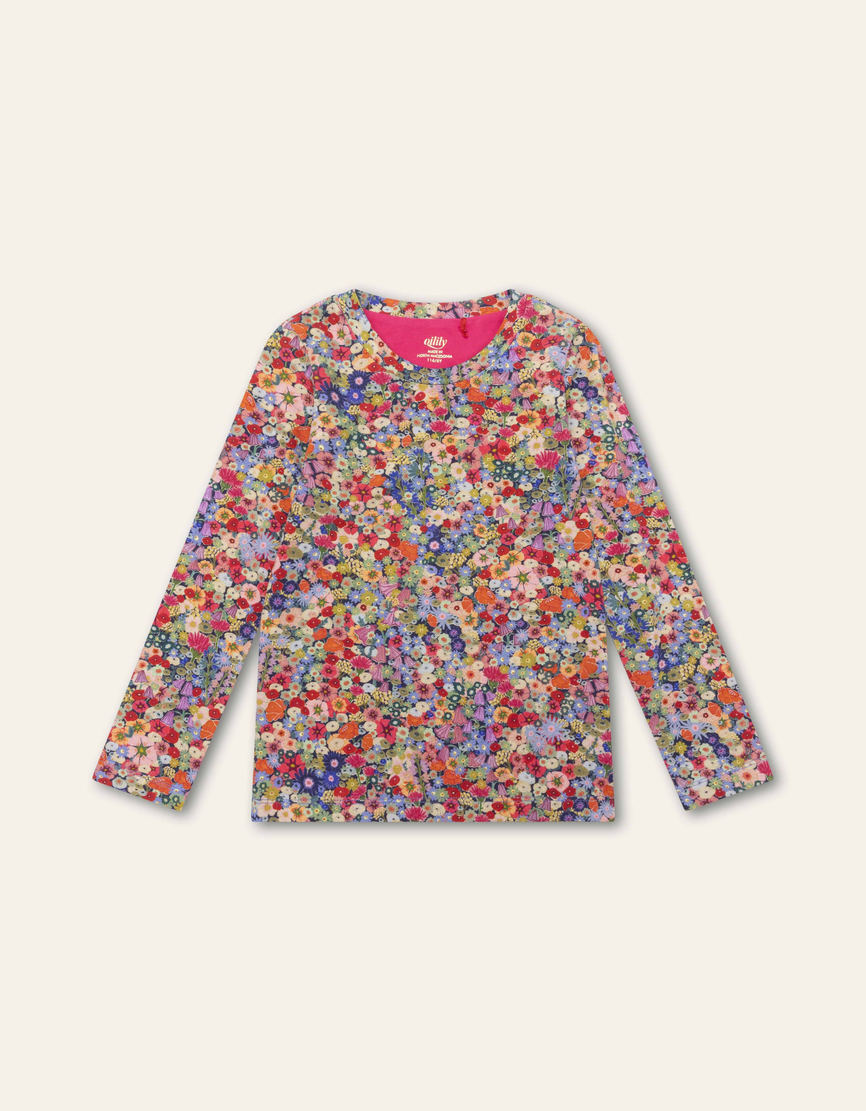 Together Long Sleeve Floral Tshirt Navy Multi